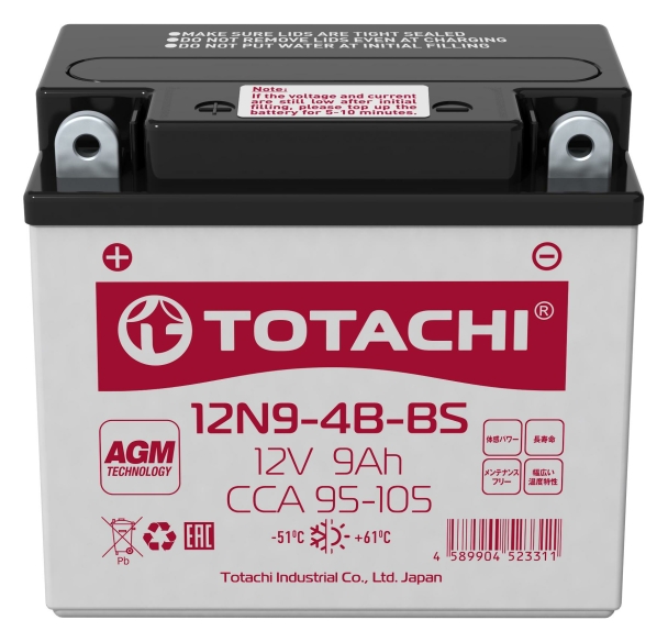 Totachi AGM 12N9-4B-BS